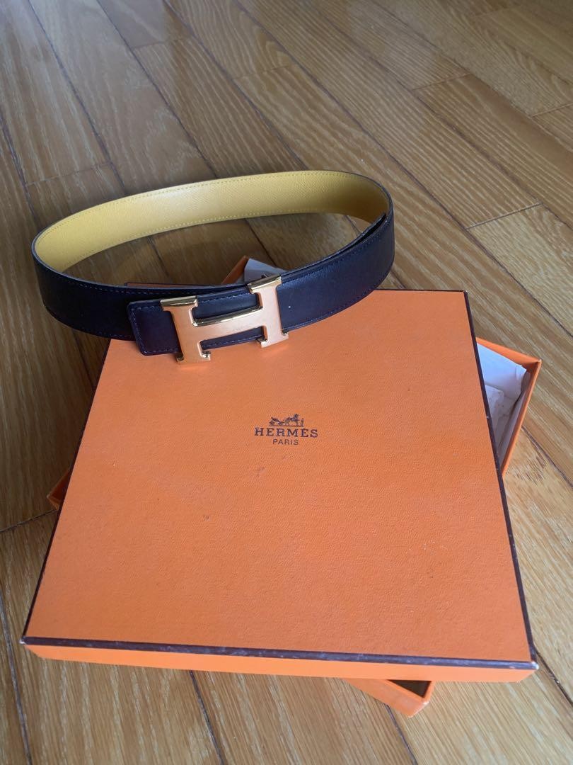 Hermes Belt Used Size Adjustable Leather Authentic Total  display picture 2