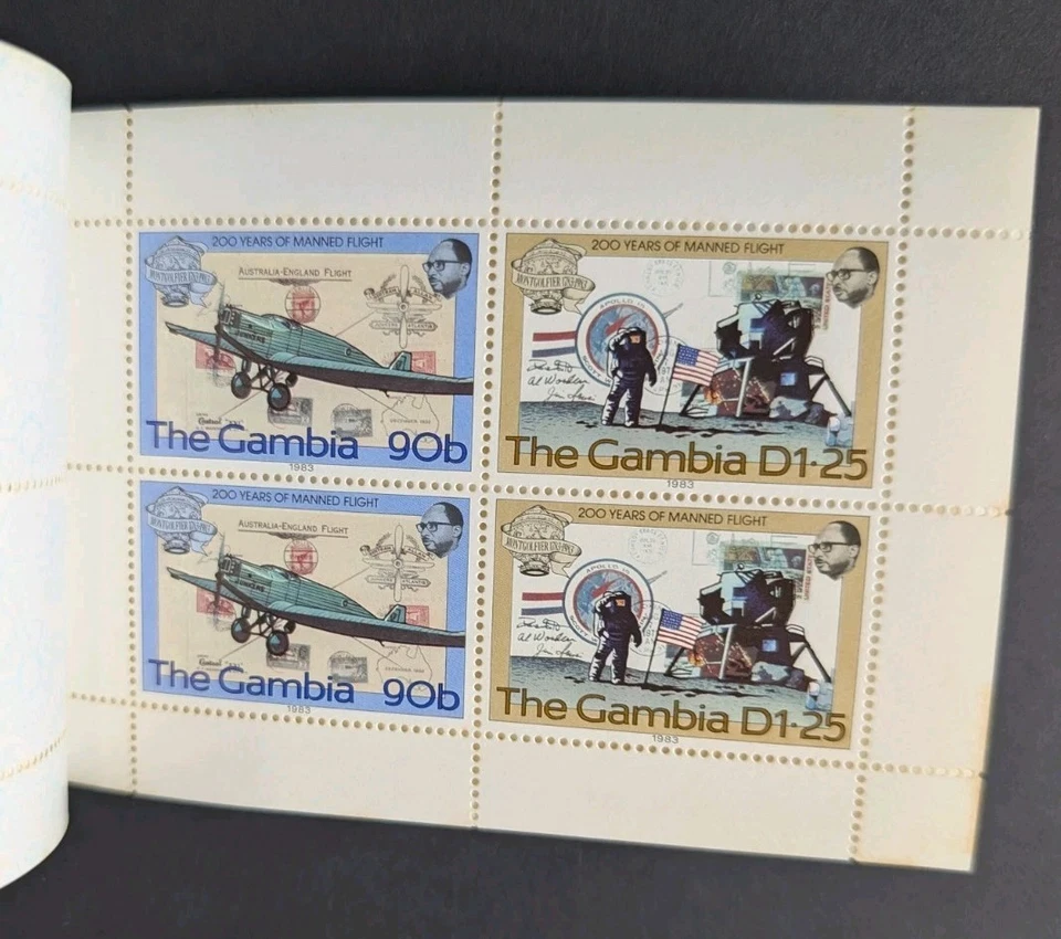 The Gambia 1983 200 Years Anniversary Manned Flight Booklet MUH - image 4 of 4