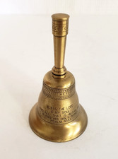 Vtg Royal Eijsbouts 1990 Brass Bell Bevin Bros CT Clapper Psalm 103:1 Religious