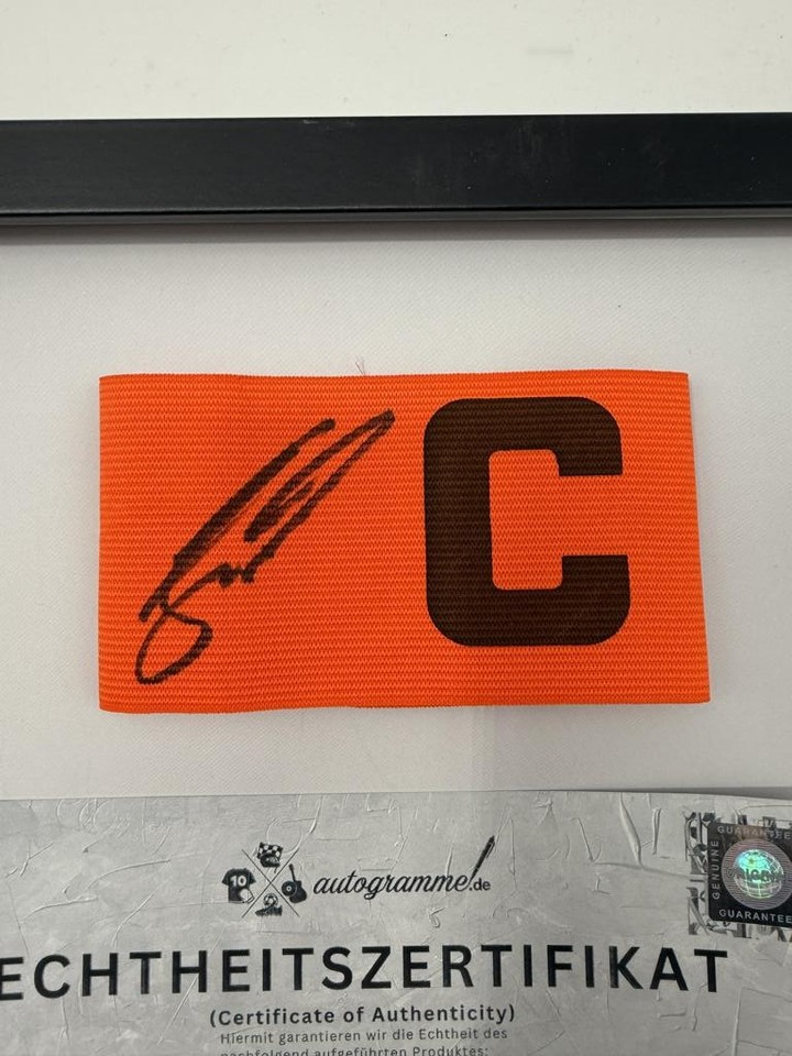 Captain's Armband Julian Brandt Signed In Frame Borussia Dortmund COA ...