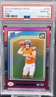 2024 Donruss Optic Bo Nix #209 Rated Rookie Pink Prizm PSA 10 Denver Broncos BW3