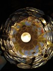 Stained Glass Mosaic Table Lamp w/ Multicolor Shade, Wall Plug-In, Metal — photo 5