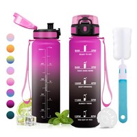 Japoria Wasserflasche 500Ml, Bpa-Frei, Motivierende Trinkflasche Mit Filter,