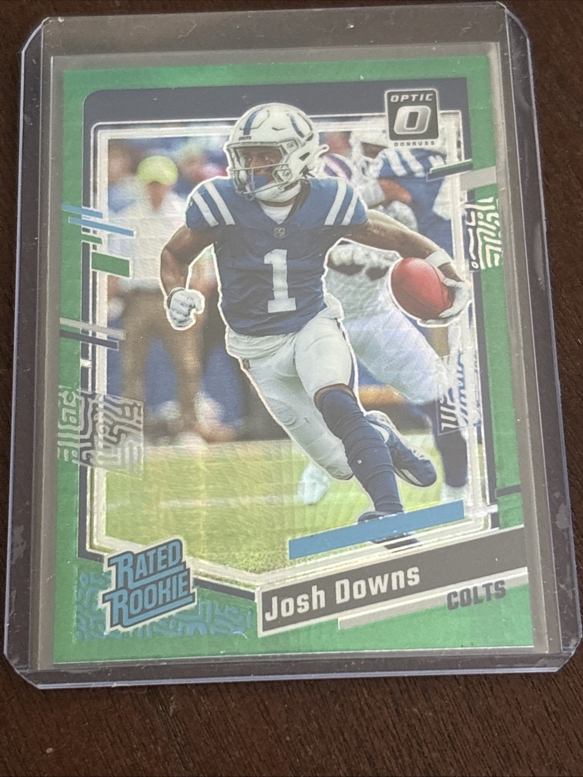 2023 Panini Donruss Optic - Rated Rookie Josh Downs #248 Green Hyper Prizm (RC)