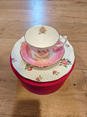 ROYAL ALBERT CHEEKY PINK TEACUP & SAUCER SET NEW IN BOX 3 AVAILABLE