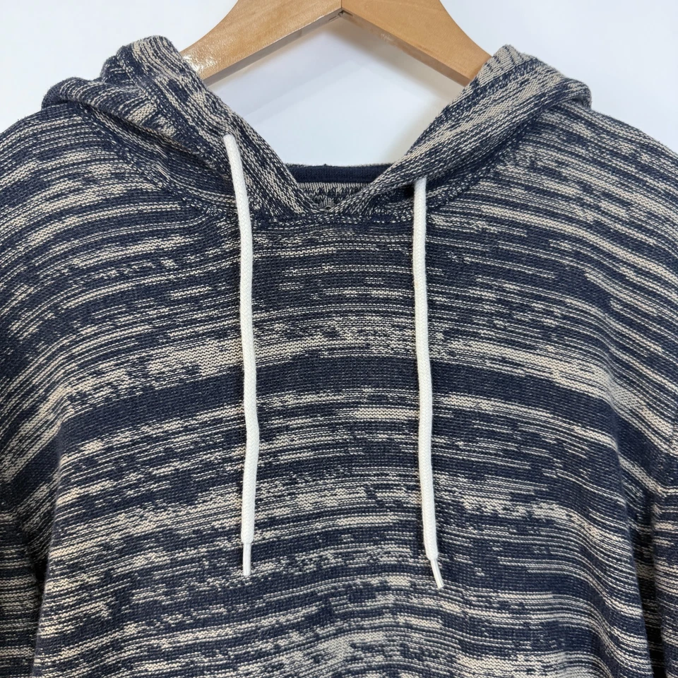 Suéter con Capucha On the Byas Para Hombre Pequeño Azul Medianoche Tostado Canguro Bolsillo Foto 3 de 4