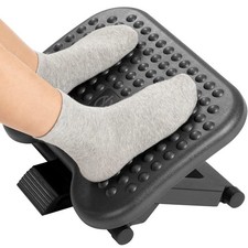 HUANUO Adjustable Desk Footrest, Foot Rest for Under 17.13X13.19 Inch, Black