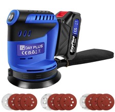 21V Cordless Palm Orbital Sander 3 Speed 5 Inch Battery Charger Included