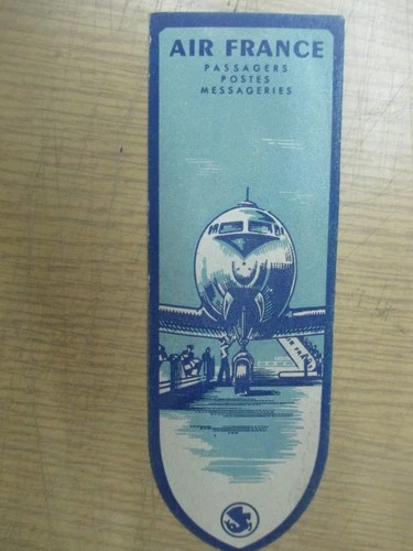 1950s Air France Bookmark or Bookmark 15cm by 5cm