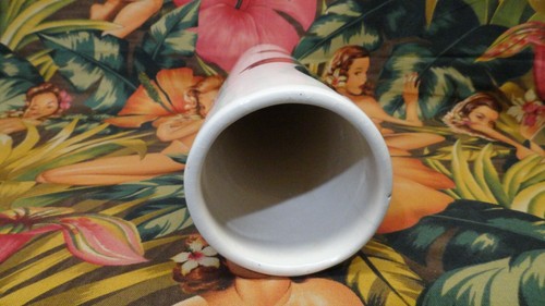 11" Vintage Studio Art Pottery Vase/ Tiki Glass MID CENTURY MODERN Hawaii Signed - Bild 8 von 9