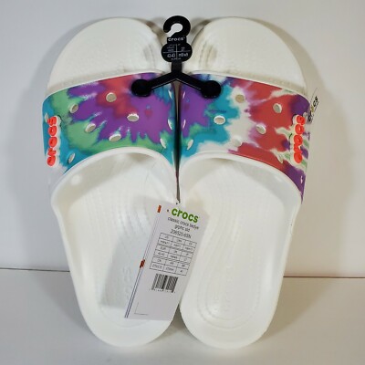 Crocs Sandals Mens 9 Womens 11 Classic Tie-Dye Graphic Slides Multicolor Comfort CROCS Classic Tie-Dye Graphic Slide – shoeper.com main image 4