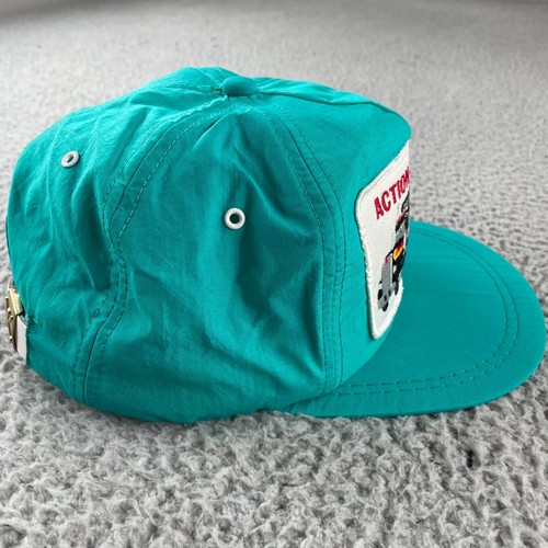 Vintage Trucker K-Products Strapback Hat Action Truck & Trailer Dallas Blue USA - Picture 7 of 9
