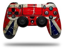 Skin Playstation 4 Sony PS4 Controller Painted Cracked Union Jack British Flag
