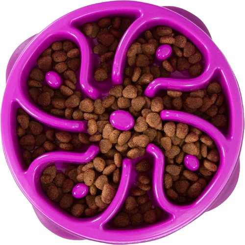 Fun Feeder Slo Bowl, Slow Feeder Hundenapf, Medium/Mini, lila
