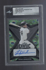 RICKEY HENDERSON 2022 LEAF EXOTIC Clear Peacock PROOF AUTO #1/1 !!