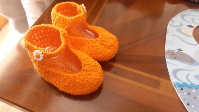 Infant Shoes 0-3 Months Crochet ''Summer'' Cotton 100% Made In Italy 