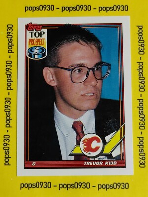 Trevor Kidd, Calgary Flames, 1991, Topps, Top Prospect, #312