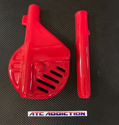 ATC Addiction RED Front Fork & Disc Guards. Honda 85 86 ATC250R ATC 250R Maier 