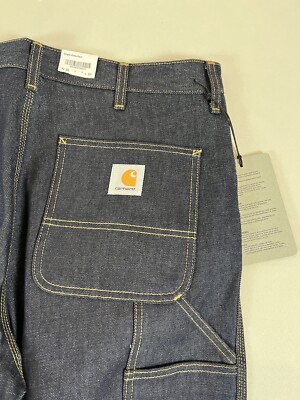 CARHARTT WIP SINGLE KNEE PANT SMITH DENIM BLUE RIGID 36X32 NWT | eBay