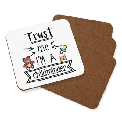 Trust Me I'M A Kind Minder Untersetzer Getränke Set Mit 4 Lustig Witz Best Toll