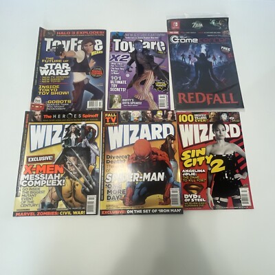 WIZARD Toyfare Magazine Lot of 6 Comic Toy Gaming Marvel DC Spider-Man