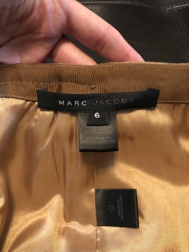 Marc Jacobs 100% Wool Skirt Camel Colored With Orange Button Detail Sz 6 EUC! - Picture 7 of 12
