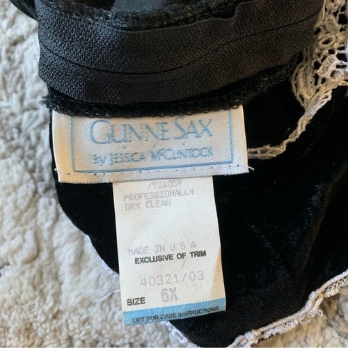 Vintage dead stock Kids size 6X velvet gunne sax by jessica McClintock dress - Picture 5 of 9