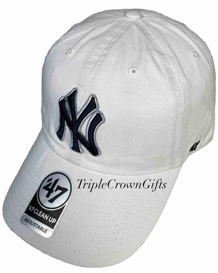 MLB New York Yankees ('47 Brand) Clean Up Hat Adjustable Strap White