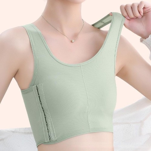 Lady Chest Breast Binder Elastic Buckle Tomboy FTM Sports Bra Tank Vest Top Slim - Picture 12 of 12