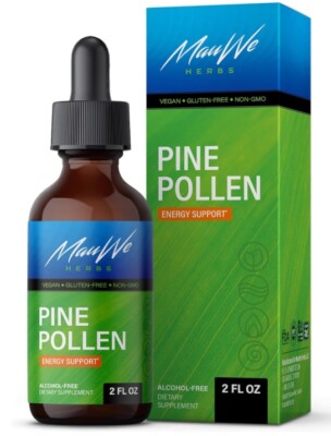Mauwe Herbs Pine Pollen Tincture - Pine Pollen Natural Energy Supplement for Men