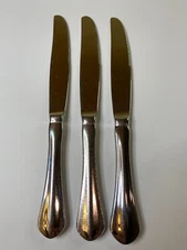 FORTESSA Forge DINNER KNIVES Set of THREE Heavyweight Flatware Stainless Knife