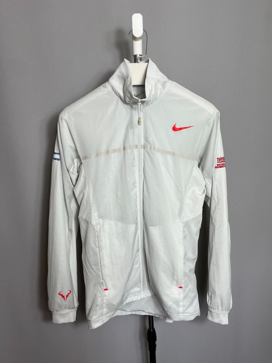 Nike Mens Premier Rafa Nadal Tennis Track Jacket England White Sz