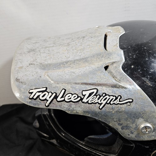 Troy Lee Designs Black Bullet Holes Grapics Motocross Motorcycle Helmet Size M - Picture 7 of 16