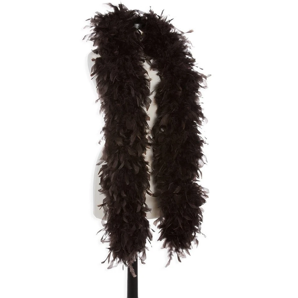 DISFRAZ BURLESQUE BOA PLUMA LUJO 120 GM GRUESO AÑOS 20 ALETA SHOWGIRL BOA 6 PIES Foto 2 de 3