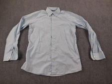 ETON Contemporary Dress Shirt Mens 41/16 Blue Check Button Down Long Sleeve
