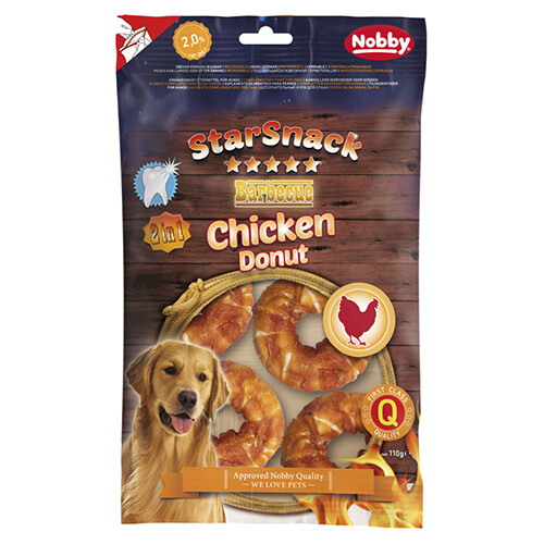Nobby Starsnack Barbecue Chicken Donut, 110 G / 5 StüCk, Uvp 6,99 Eur, Neu-image