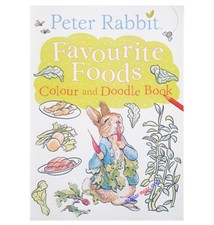 CHILDRENS PETER RABBIT FAVOURITE FOODS - COLOUR AND DOODLE BOOK -FOR GIRLS -BOYS