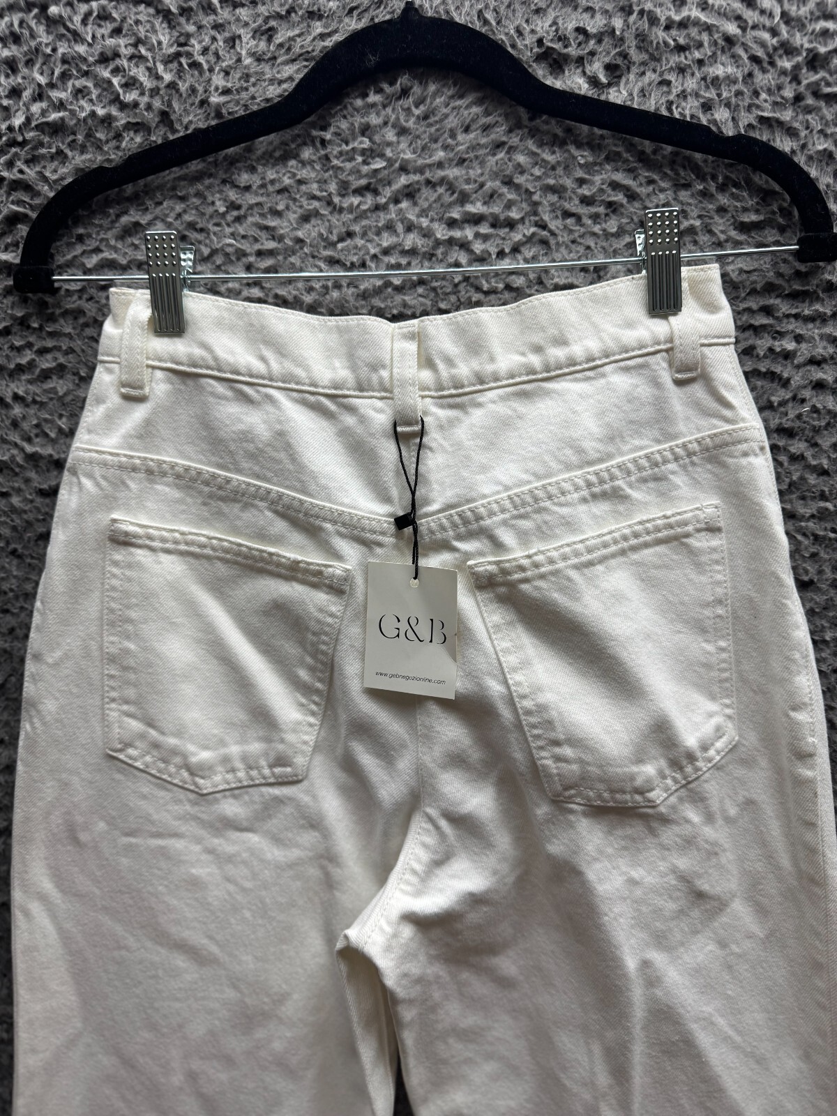 Prada Womens Ivory High Rise Minimalist Classic wide leg flare Fit Jeans Size 25 thumbnail 4