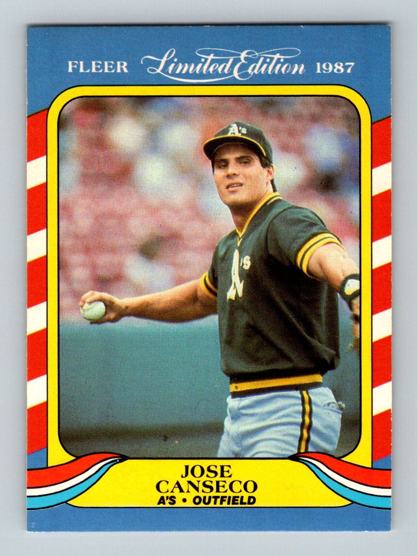 jose canseco limited edition baseball cards 1987 Fleer Limited Edition Jose Canseco