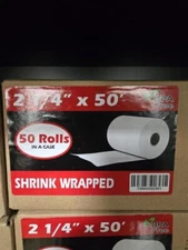 Thermal Receipt Paper Rolls - 50 Count 2 1/4 inch x 50ft