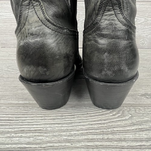Black Jack Womens Size 5.5B Black Point Toe Leather Pull On Cowgirl Western Boot - Picture 9 of 23