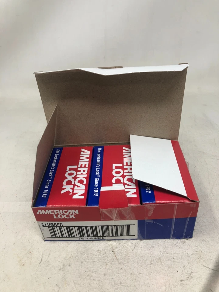 AMERICAN LOCK A1105RED Lockout Padlock,KD,Red,1-7/8"H PK 6 - Image 2 of 4