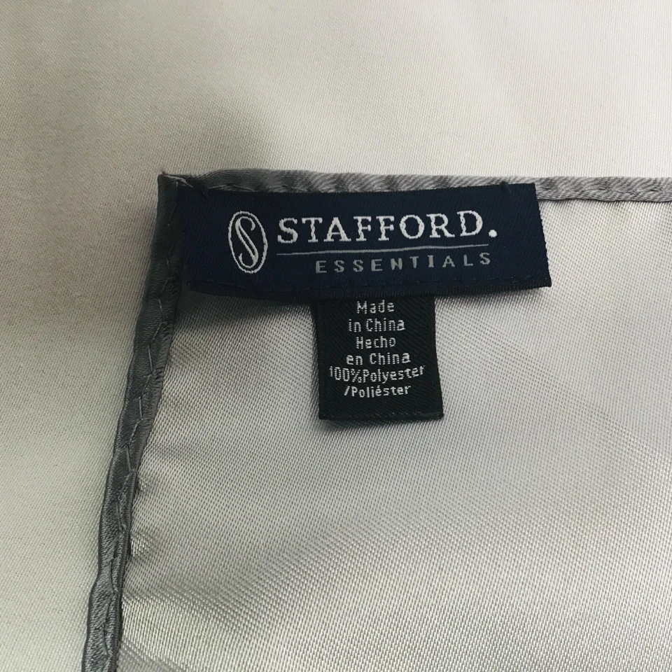 Pañuelo Stafford Pañuelo Cuadrado Gris Satinado 12”x12” Formal Traje de Boda Bolsillo Foto 4 de 4