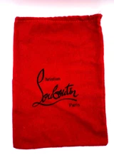 Christian Louboutin Paris Drawstring Dust Bag 13" X 9" Red Felt Pre-owned