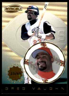 1999 Pacific Invincible Gold Greg Vaughn #40 23/60 Reds | eBay