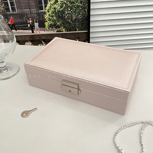 Caja de joyería, pendientes con cerradura, pendientes, caja de almacenamiento a prueba de polvo caja de exhibición - Imagen 9 de 18