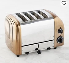 Dualit 4 Slice COPPER Toaster.  Hand bulit in United Kingdom.  Brand New!