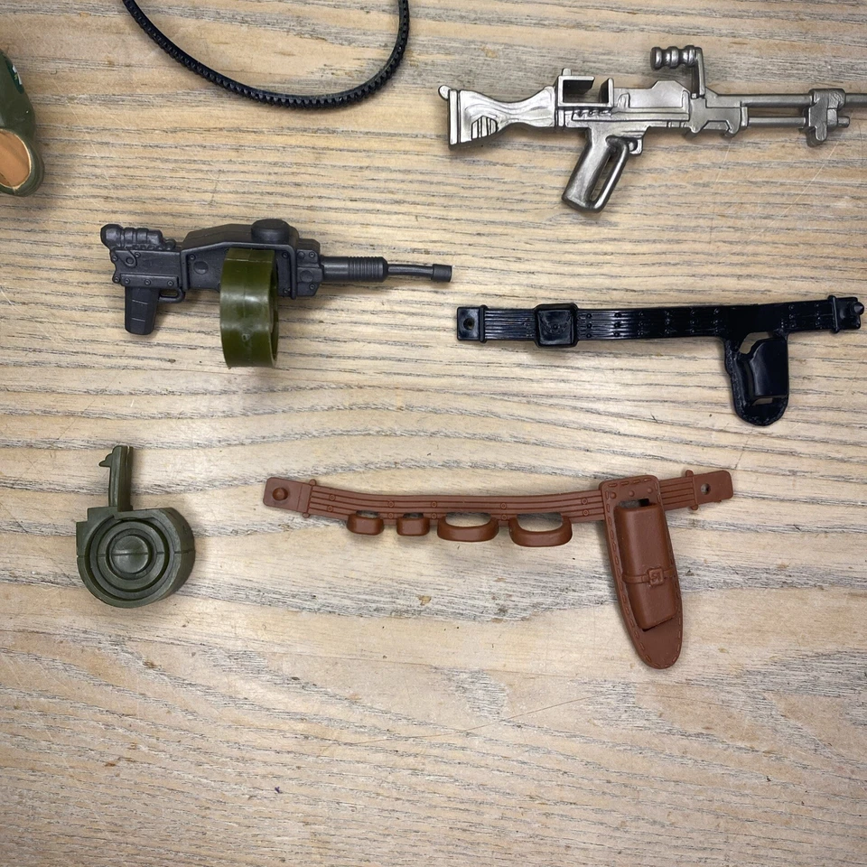 Винтажный Coleco Рэмбо лот Col Trautman Mad Dog фигурка различные оружие файл карта - Изображение 2 из 4