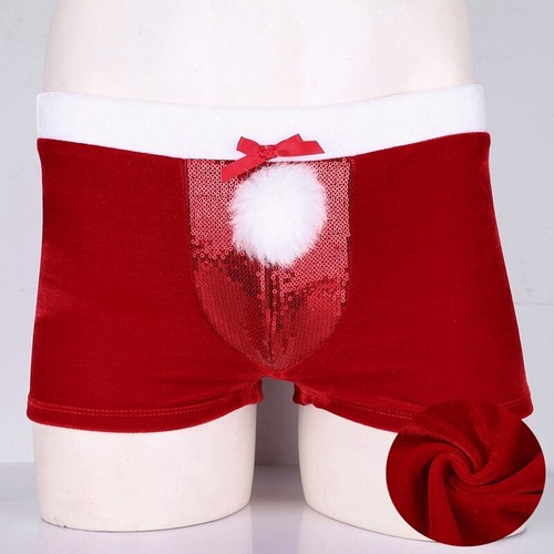UK Sexy Mens Christmas Santa Thong Gstring Cosplay Boxer Shorts Reindeer Briefs eBay