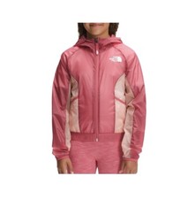 New The North Face Little Girls Hooded Windwall lightweight jacket XS